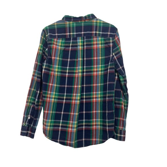 Ralph Lauren Plaid Button-Down Shirt Young XL Multicolor Long Sleeve 100% Cotton - Picture 9 of 12